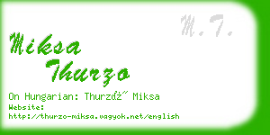 miksa thurzo business card